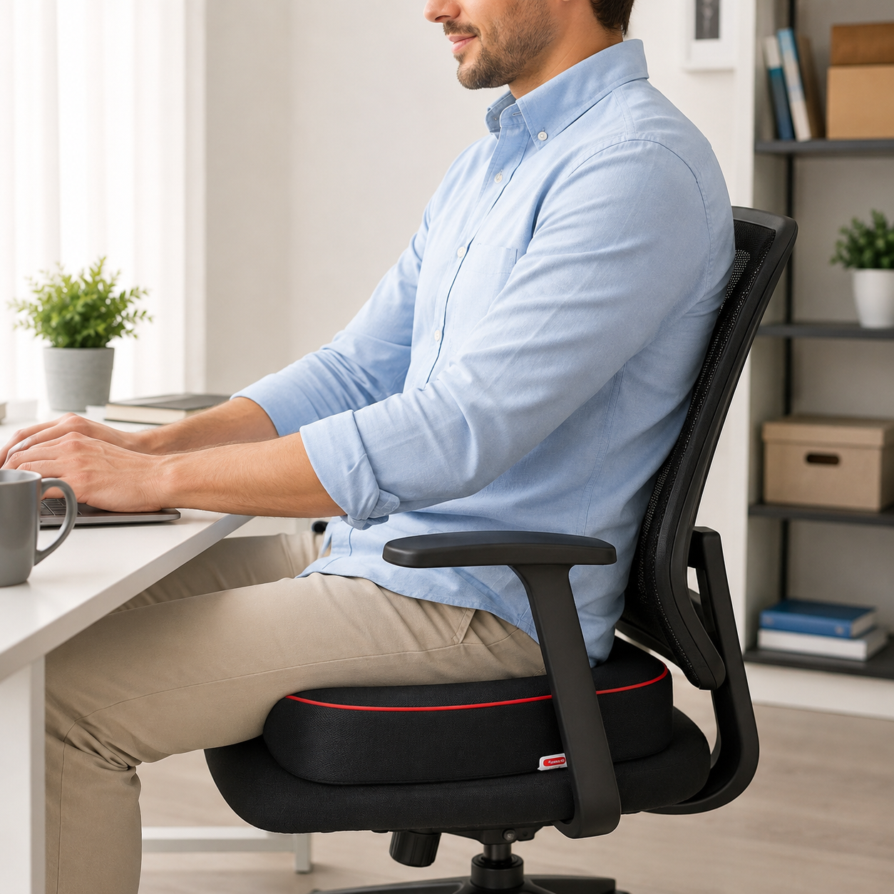 Vellivo ComfortSeat – Memory Foam Coccyx Cushion