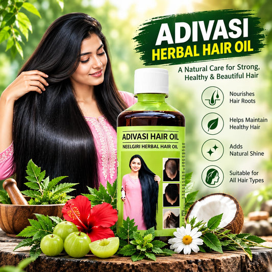 Adivasi Herbal Hair Oil - Buy 1 Get 1 Free (2Pack)