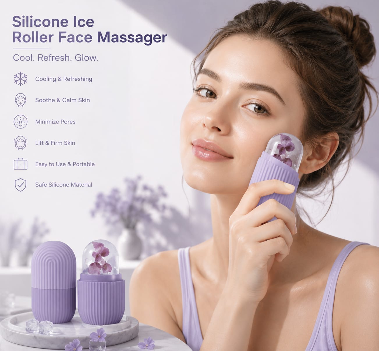 Vellivo - Silicone Ice Face Roller