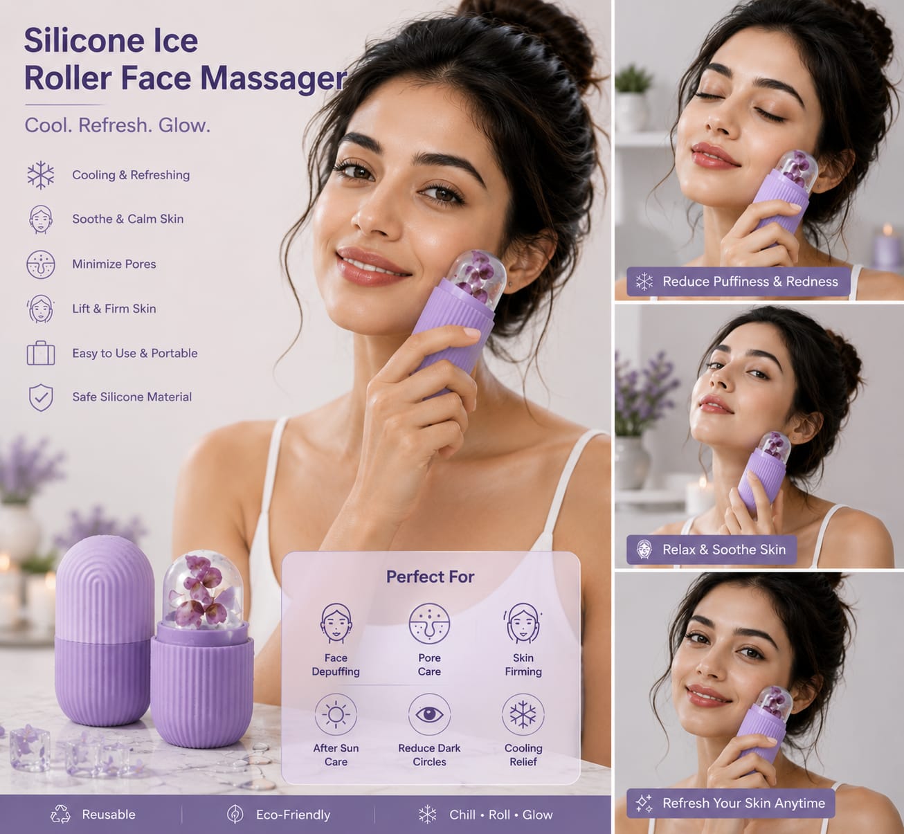 Vellivo - Silicone Ice Face Roller