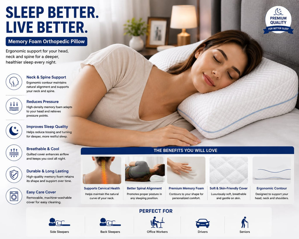 Memory Foam Orthopedic Pillow
