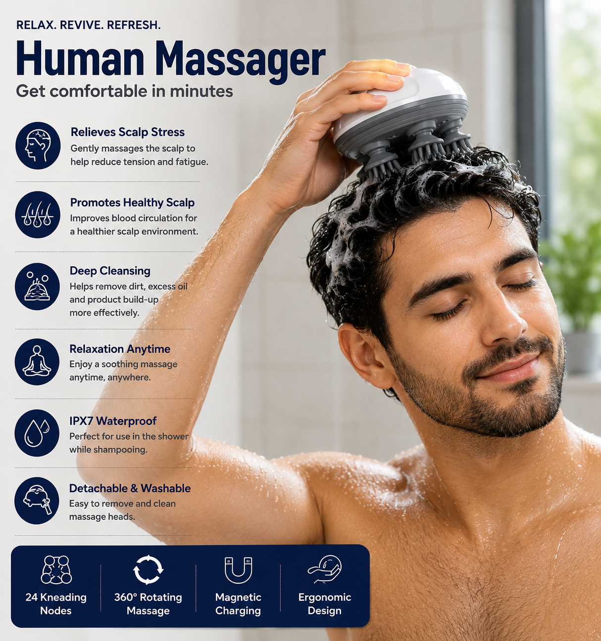 Vellivo - Electric Scalp & Body Massager