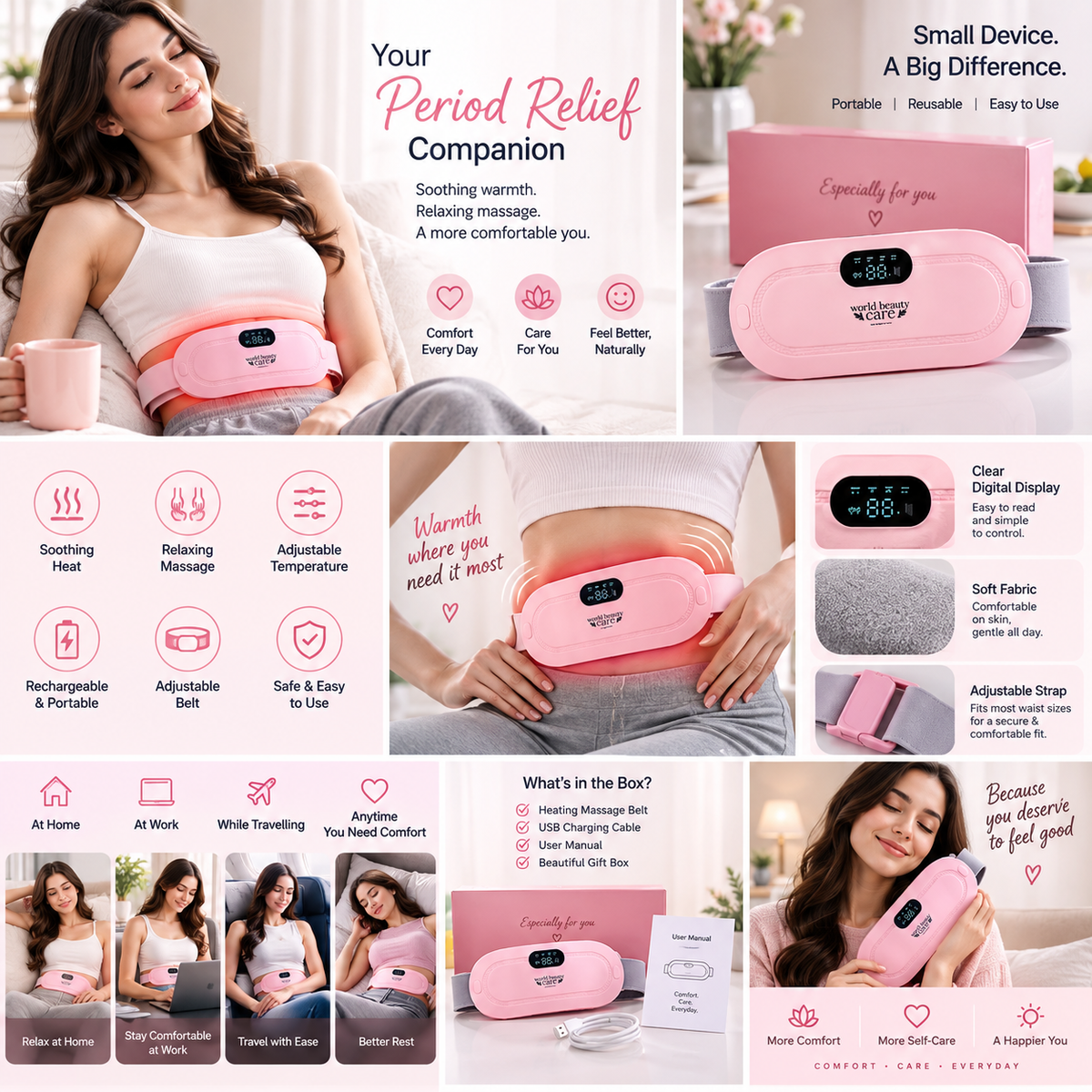 Vellivo - Period Relief Massager! Get Comfortable in Minutes