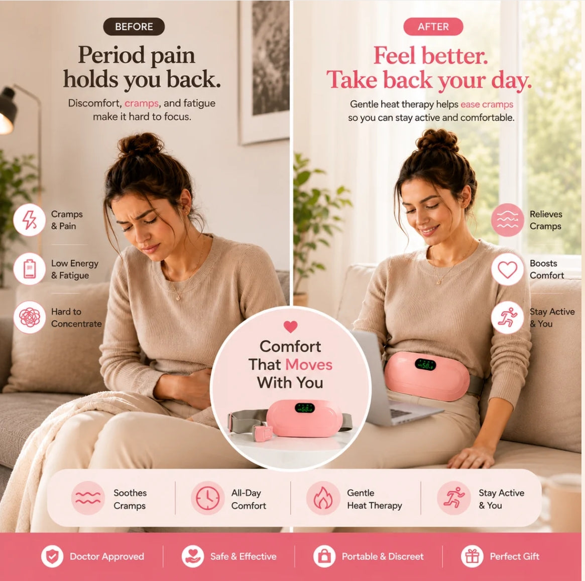 Vellivo - Period Relief Massager! Get Comfortable in Minutes