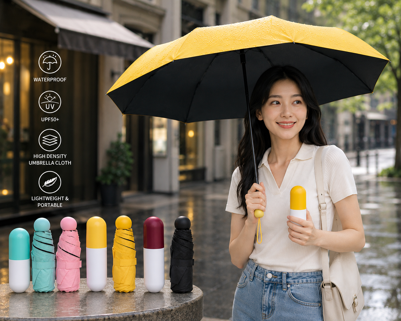 Vellivo -Mini Capsule Folding Umbrella